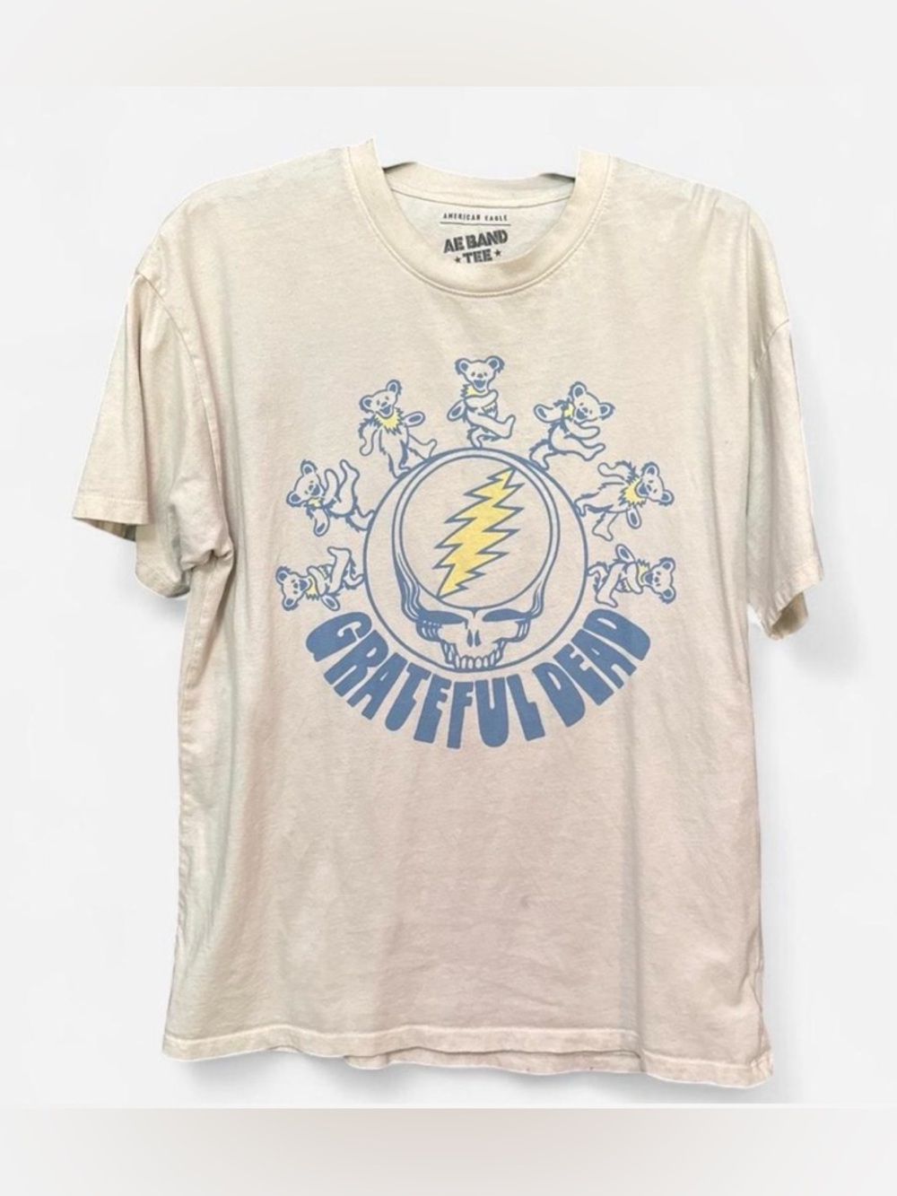 American Eagle white Grateful Dead band tee